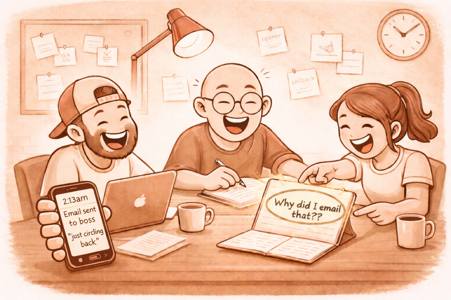 Writers room turning ideas into jokes